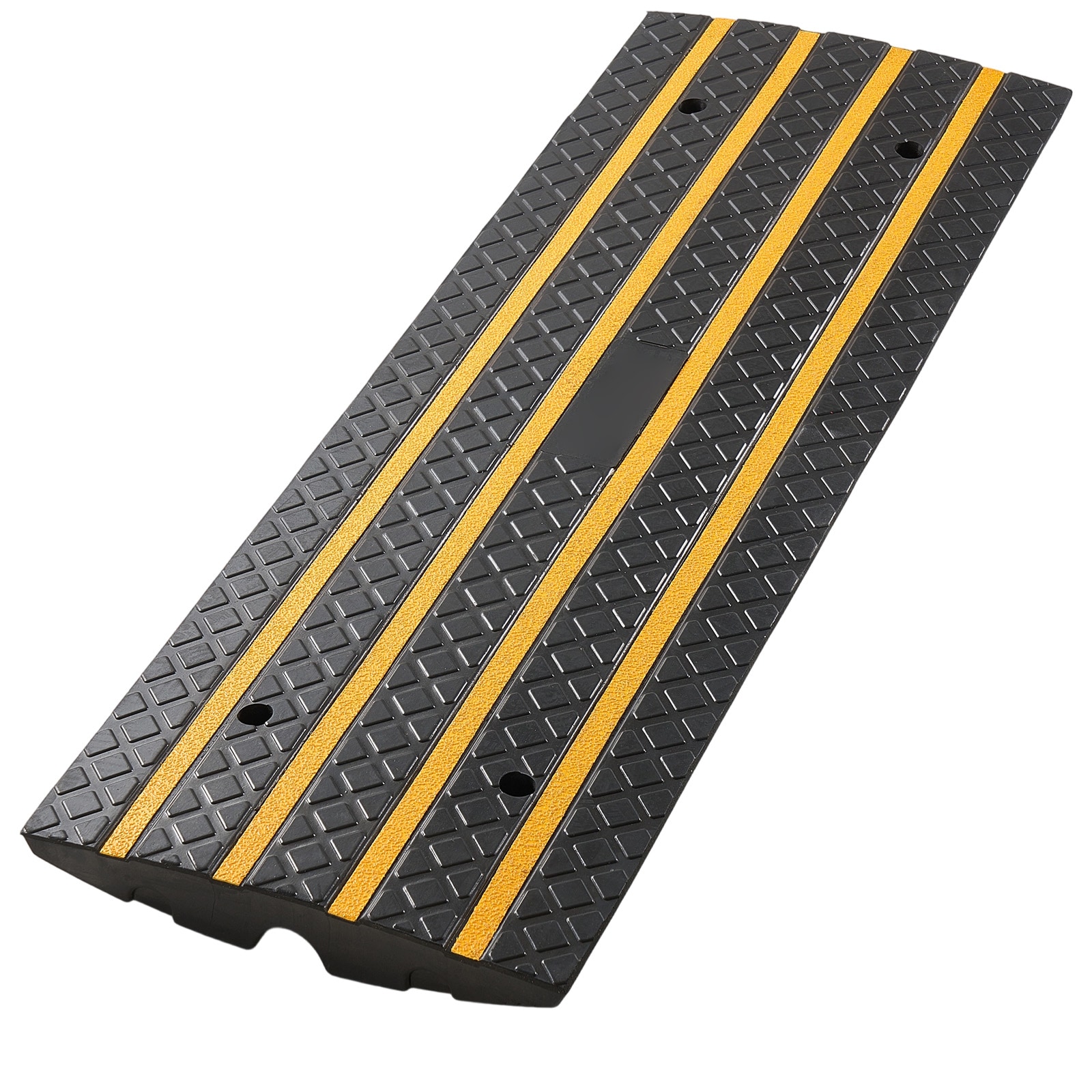 Rubber Driveway Curb Ramp With Reflective Strips For Vehicles_voghion.com